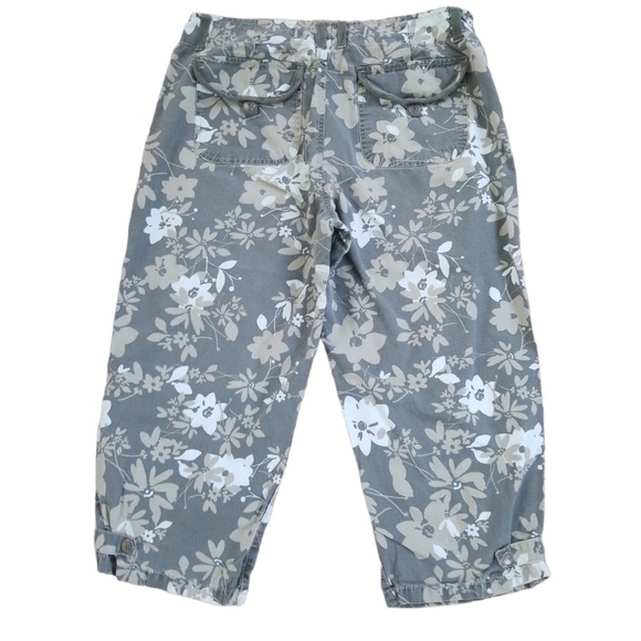 Gloria Vanderbilt Gray Floral Skimmer Capri Pants Size:‎ 8 - Picture 6 of 10